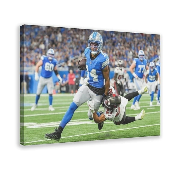 American Football Amon-Ra St. Brown Posters Sports Star 26 Canvas Poster