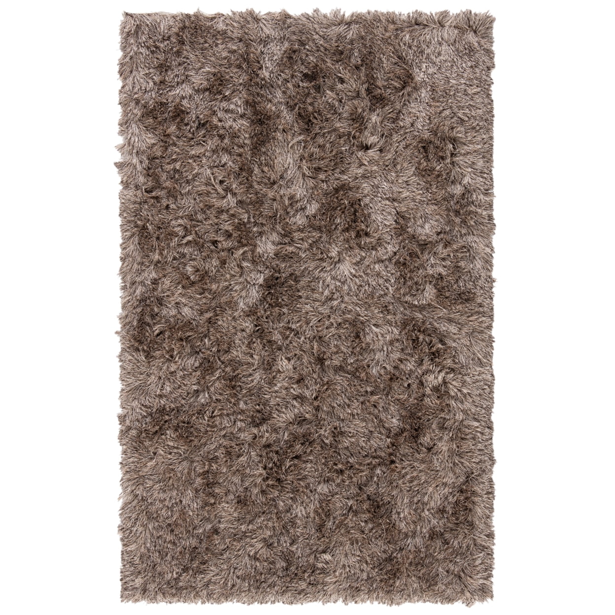 SAFAVIEH Paris Darwin Plush Polyester Shag Runner Rug, Sable, 2'3" x 12'