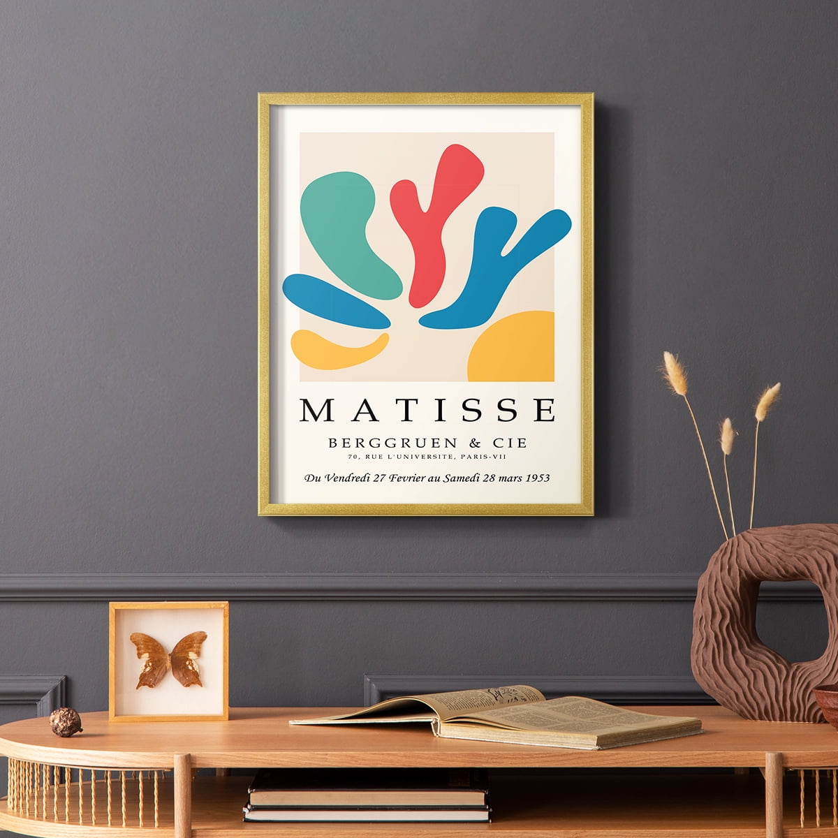 Matisse CXXVII Framed Print in Gold Solid Wood 16 x 20 Framed Print
