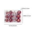 thumbnail image 3 of Mecorevxz 24Pcs Transparent Christmas Balls 4Style Christmas Hanging Ornaments Suitable for Xmas Tree Decor,Christmas Gifts(Red), 3 of 8