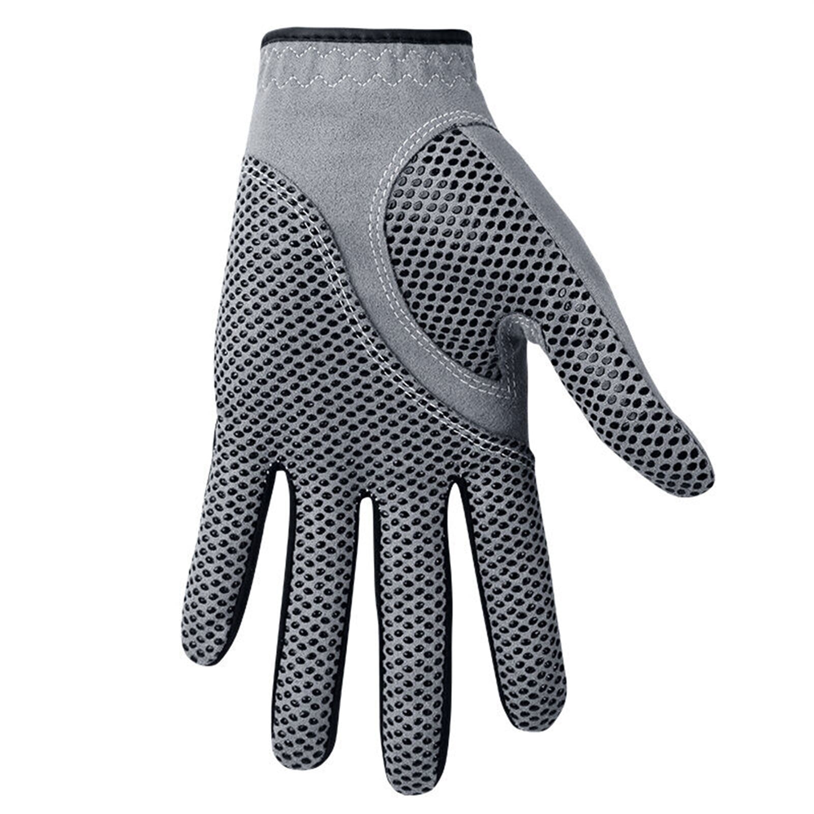 Pack 1 Pcs Men's Golf Glove Micro Fiber Soft Left /Right Golf Glove Anti-Skidding Non Slip Particles Breathable Golf Gloves ,Secure Grip