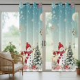 thumbnail image 5 of Outdoor Curtains for Patio Waterproof, Teal Snowman Christmas Outdoor Privacy Panels Grommet, Xmas Tree Coastal Snowflake Starfish Blackout Outside Curtains for Porch/Cabana 54"x108", 2 Panels, 5 of 8