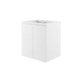 thumbnail image 1 of Sink Vanity Cabinet, Wall Mount, White, Ceramic, Melamine, Modern Contemporary, Hotel Bedroom Bathroom Master Suite Guest, 1 of 9