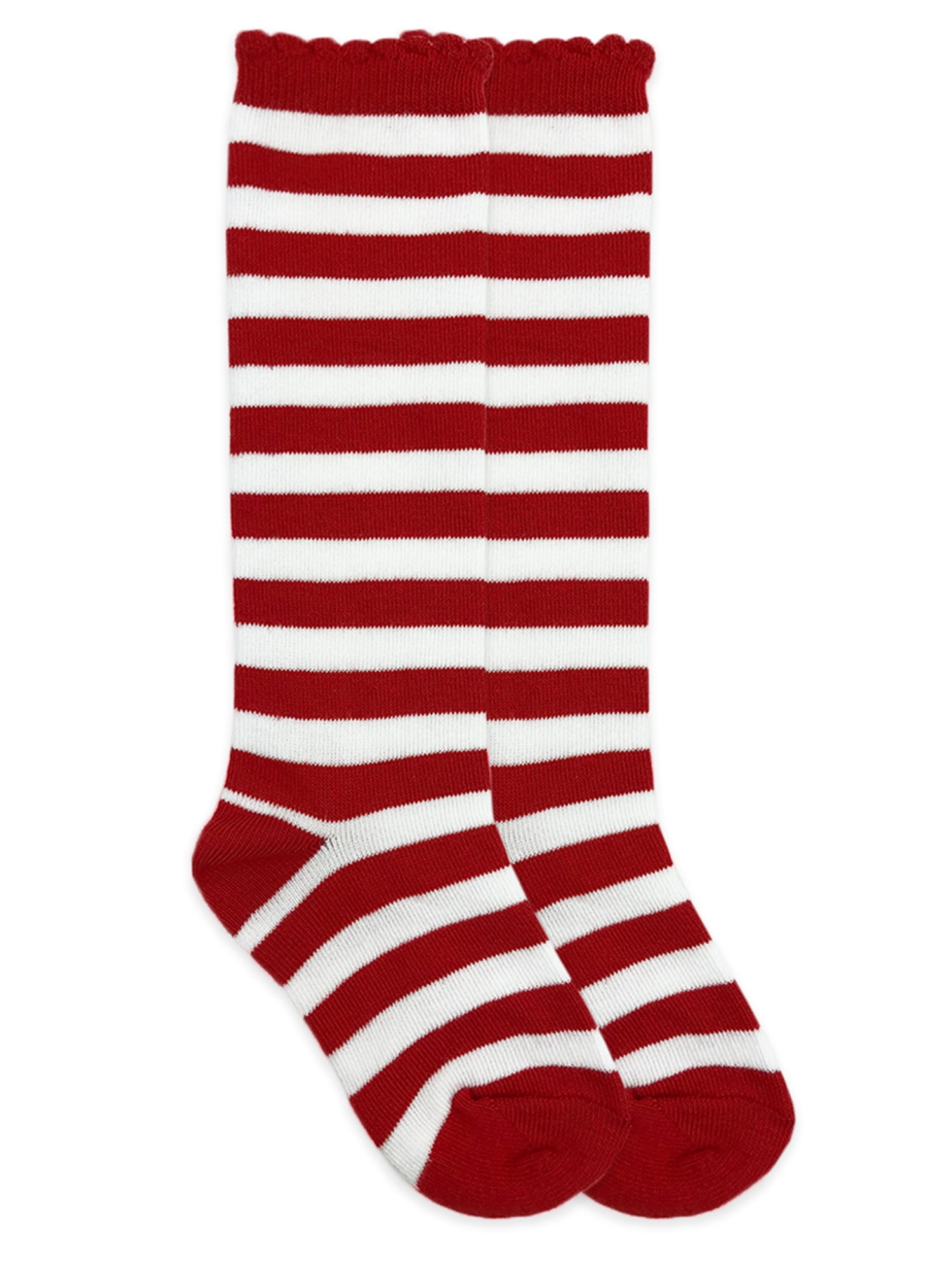 baby red knee high socks