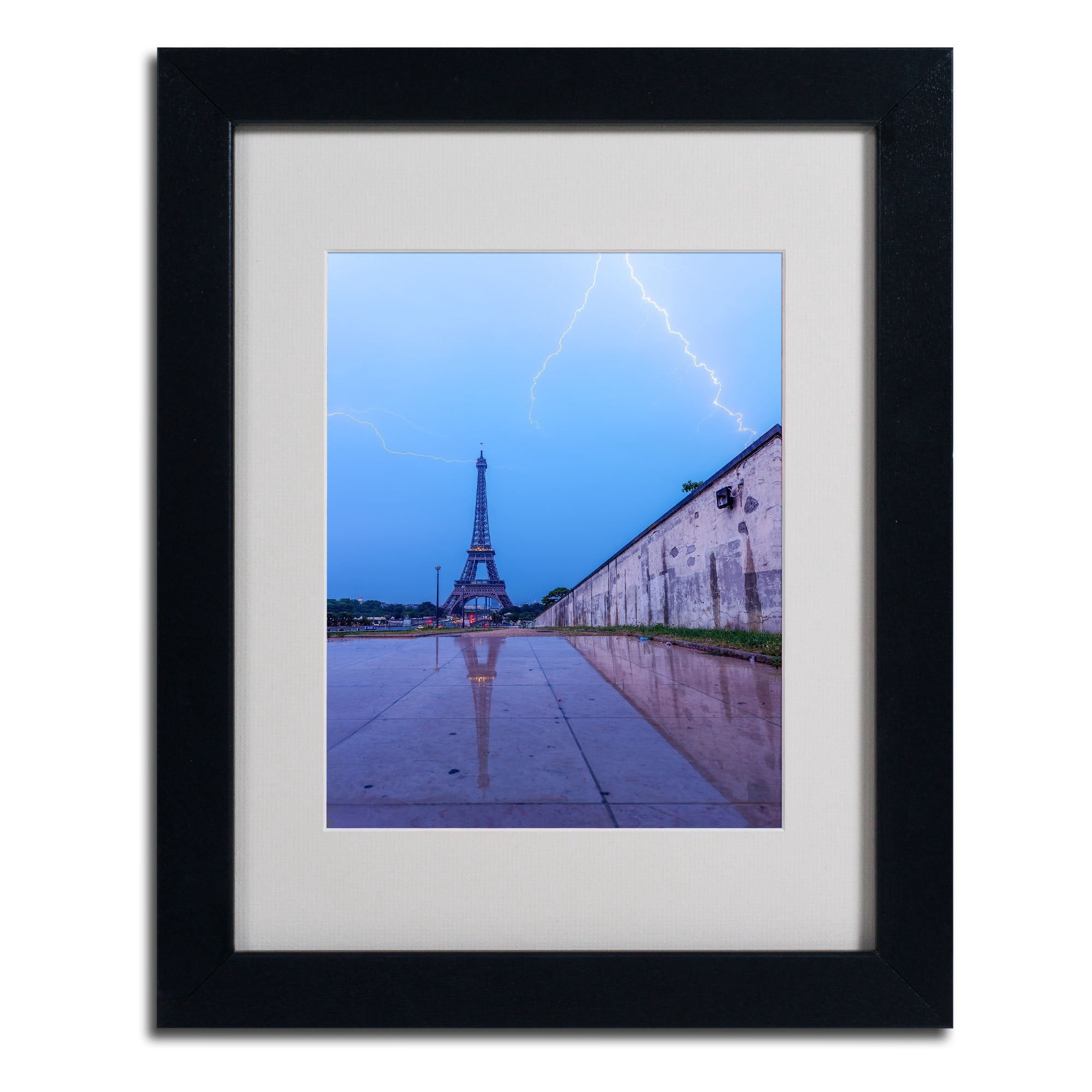 Trademark Fine Art 20' x 16' Canvas Matted Framed Art, Black Frame