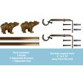 thumbnail image 3 of Urbanest Farmhouse Bear 3/4" Adjustable Curtain Rod – Heavy-Duty Telescoping Drapery Rod with Decorative Bear Finials – Extendable Window Rod for Curtains & Drapes, 28"–48″, Renaissance Gold, 3 of 5