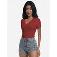 thumbnail image 4 of Women's Slim Fit Crew Neck T-Shirt Summer Short Sleeve Casual Tee, 4 of 5