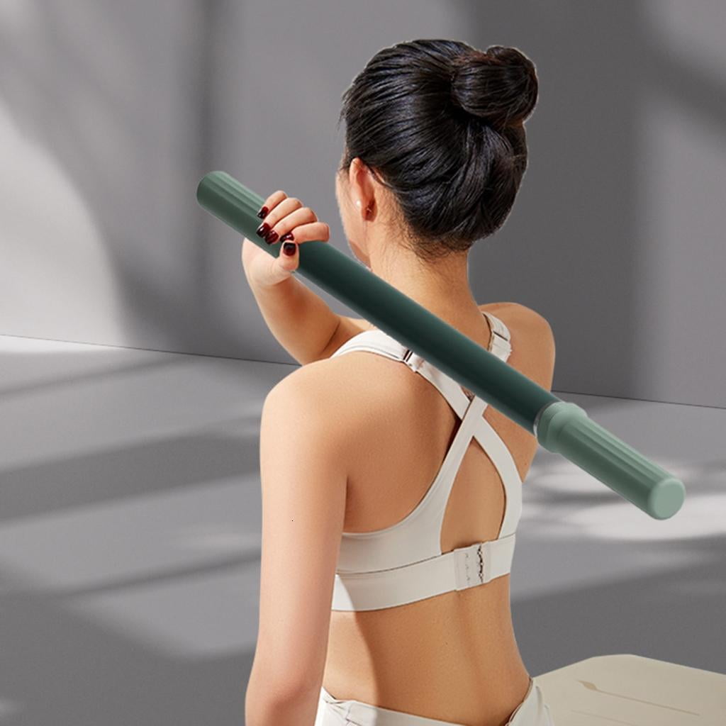 Yihuala Pilates Roller Stainless Construction NonSlip Surfaces Deeply Tissue Therapies Compacts Muscle Exercise Recovery Stick