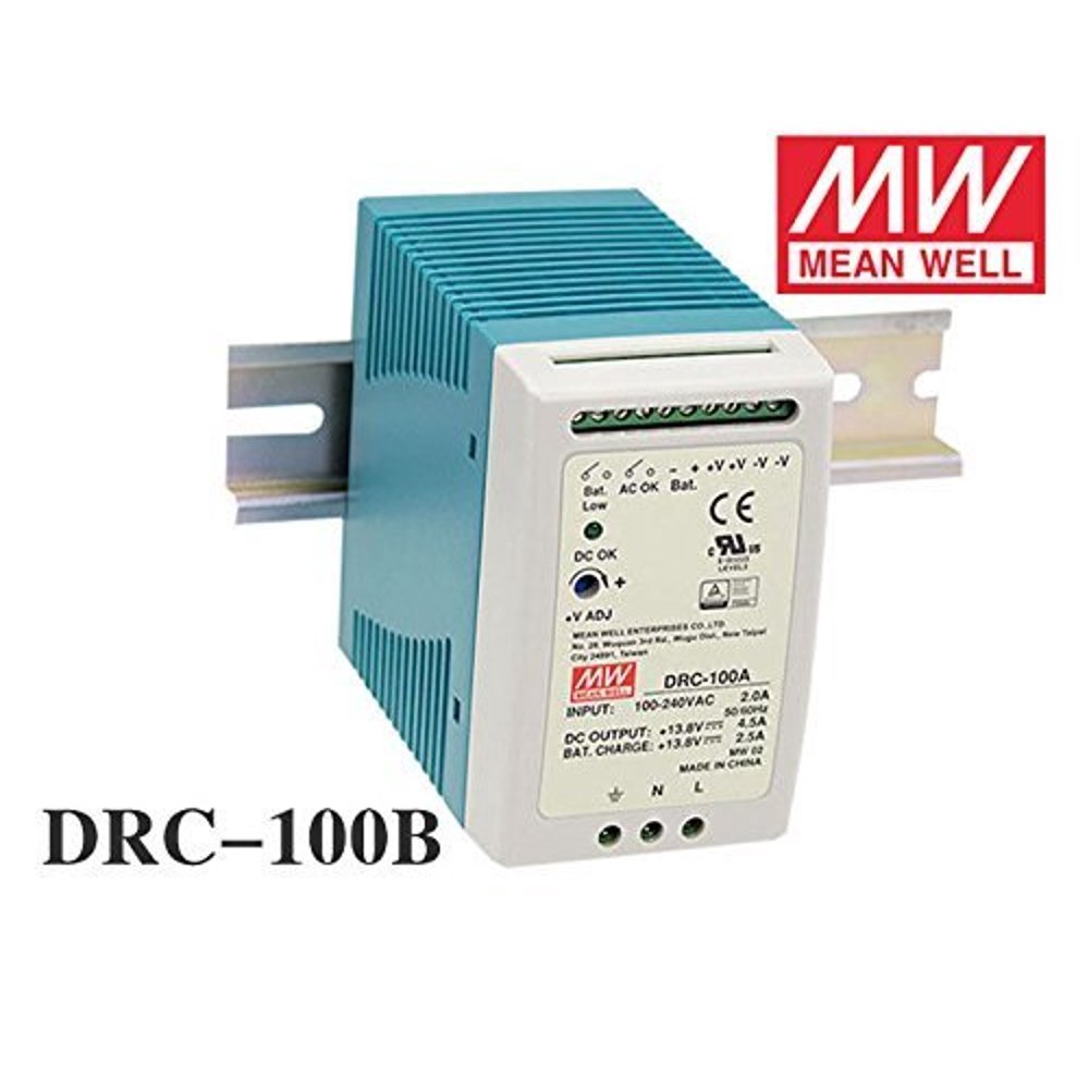 mean well drc-100b 96w 24-30v ac/dc meanwell din rail security power ...