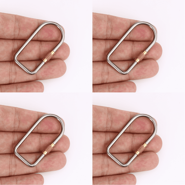 D forma titanium aleación tornillo de tornillo de tornillo clip de llavero