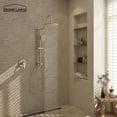 thumbnail image 3 of Boyel Living 10 in Wall Mounted Shower System Bathroom Rainfall Shower Head with Handheld Shower,Explicitly fitted 2-function Luxury Shower Faucet Set in Brushed Gold, 3 of 11