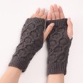 thumbnail image 2 of Bangcool Gants Sans Doigts Hiver Tricotés: Crochet Unisexe Demi-Doigts Manchettes, 2 of 10