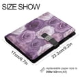 thumbnail image 3 of Leather Planner Leather Notebook Notebook Journal Binder Design Pen Pocket Design Convenient for Storage Romantic Lavender Red Roses, 3 of 6