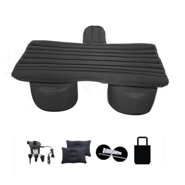 Transemion Rear Seat Air Cushion Bed With Unique Child Protection Gear Wave For Stability Wave Makes Air Black Round footed pier