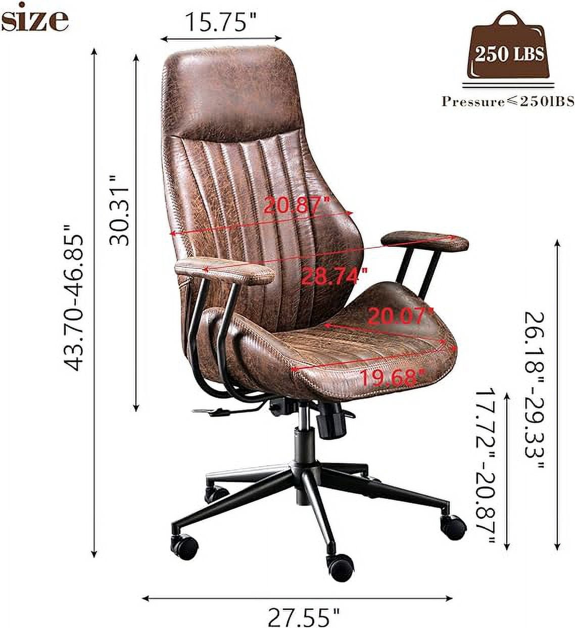 XIZZI Ergonomic Computer High Back Chair, Adjustable Office Desk