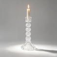 thumbnail image 6 of Vintage Clear Glass Candlestick Holders, Clearance Crystal Taper Candle Stands, Table Centerpiece Decor for Wedding Thanksgiving Christmas Autumn Home Ornaments, 6 of 6