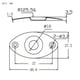 thumbnail image 2 of Cubierta de licencia con conector para guitarra eléctrica Hierro ovalado 4 piezas, plateado y negro CUTICAT Placa de conector de guitarra eléctrica, 2 of 8
