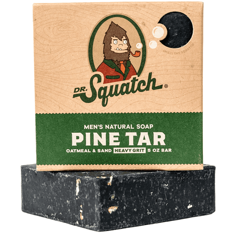 Dr. Squatch Bar Soap, Natural, Men's, Pine Tar 5 oz