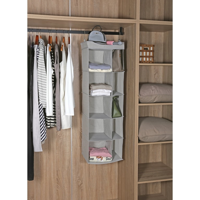 5-Tier Hanging Closet Organizer with 10 Compartments photo 8
