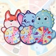thumbnail image 3 of Set With 3 Sticky Balls And A Hook Sticky Ball Dart Target Board Cartoon Animal Target Game (Foxes, Elephants, Dinosaurs) Outdoo, 3 of 6
