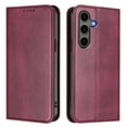 thumbnail image 2 of Allytechgroup for Samsung Galaxy S25 Plus/S25+ Case Folio Stand [RFID Blocking] Wireless Charging Magnetic Wallet Cover with Card Holder/Cash Pocket PU Leather Soft TPU Shockproof Cover, Winered, 2 of 16