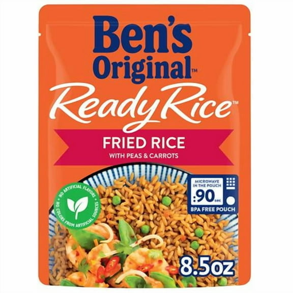 Bens Original Ready Rice Fried Flavored Rice, Easy Dinner Side, 8.5 Oz Pouch - Pack of 2