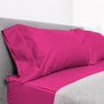 thumbnail image 2 of DNG Creations 5 Piece Zipper Sheet Set - Include (1 Elastic Fitted Sheet , 1 Base Sheet has Zipper, 1 Flat Sheet And 2 Pillowcase) 8 Inch Deep Pocket ( Solid Hot-Pink - Olympic Queen ), 2 of 7