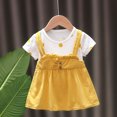 thumbnail image 1 of Robe Princesse d'Été pour Bébés Filles à Pois Manches Courtes Col Rond Tenue d'Été, 1 of 9