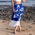 thumbnail image 6 of Flag of Israel Stunning Summer Chiffon Beach Dress for Women, for the Beach, 6 of 6