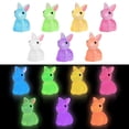 thumbnail image 2 of 140Pcs Luminous Mini Resin Bunnies, Mini Bunnies Glow in the Dark Miniature Figurines Tiny Plastic Rabbits DIY Craft Mini Resin Figures for Fairy Garden Dollhouse Decor, 2 of 7