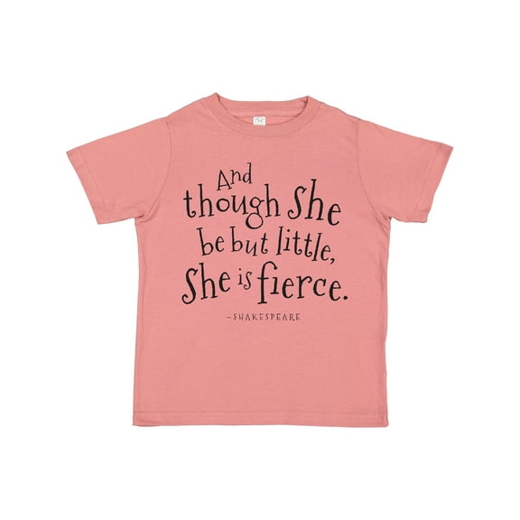 Inktastic Though She Be but Little Shakespeare Quote Boys or Girls Toddler T-Shirt