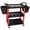 Black+Red, variant on The Sanctuary 3 Tier Rolling Auto Detail Cart with Wheels, 3-Tier, Storage Space, For Indoor Spaces, Black and Green, Made from Plastic