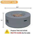 thumbnail image 2 of Wakeyard 32.5 inch Round Propane Fire Pit Table, 50000 BTU, Includes Lava Rock,Gray, 2 of 9