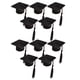 thumbnail image 1 of 10pcs Gray Hat Bottle Topper Mini Gorra de graduación Mini sombrero Funda de botella con borlas, 1 of 5