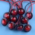 thumbnail image 3 of 10 Pack Red Rock Round Side Marker Lights LED Button Lights Truck Trailer Lights) -, 3 of 4