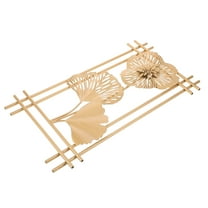 Metal Art Wall Sculptures Wall Home Decors Golden Leaves Wall Hanging Decor For Kitchen Bedroom Living Room Study Room Home Office