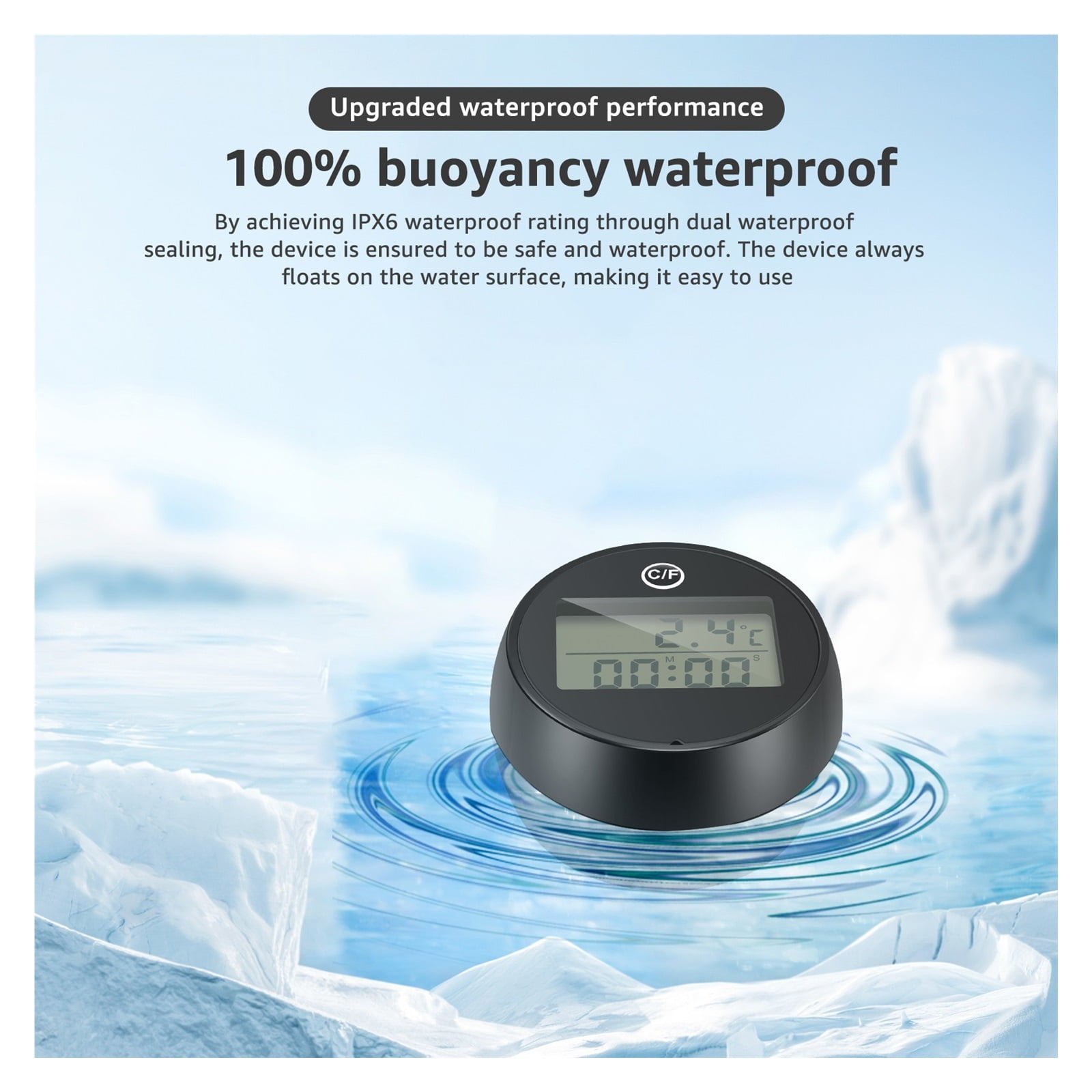 Bath Thermometer Water Temperature Floating Digital Thermometer Practical Ice Bath Thermometer