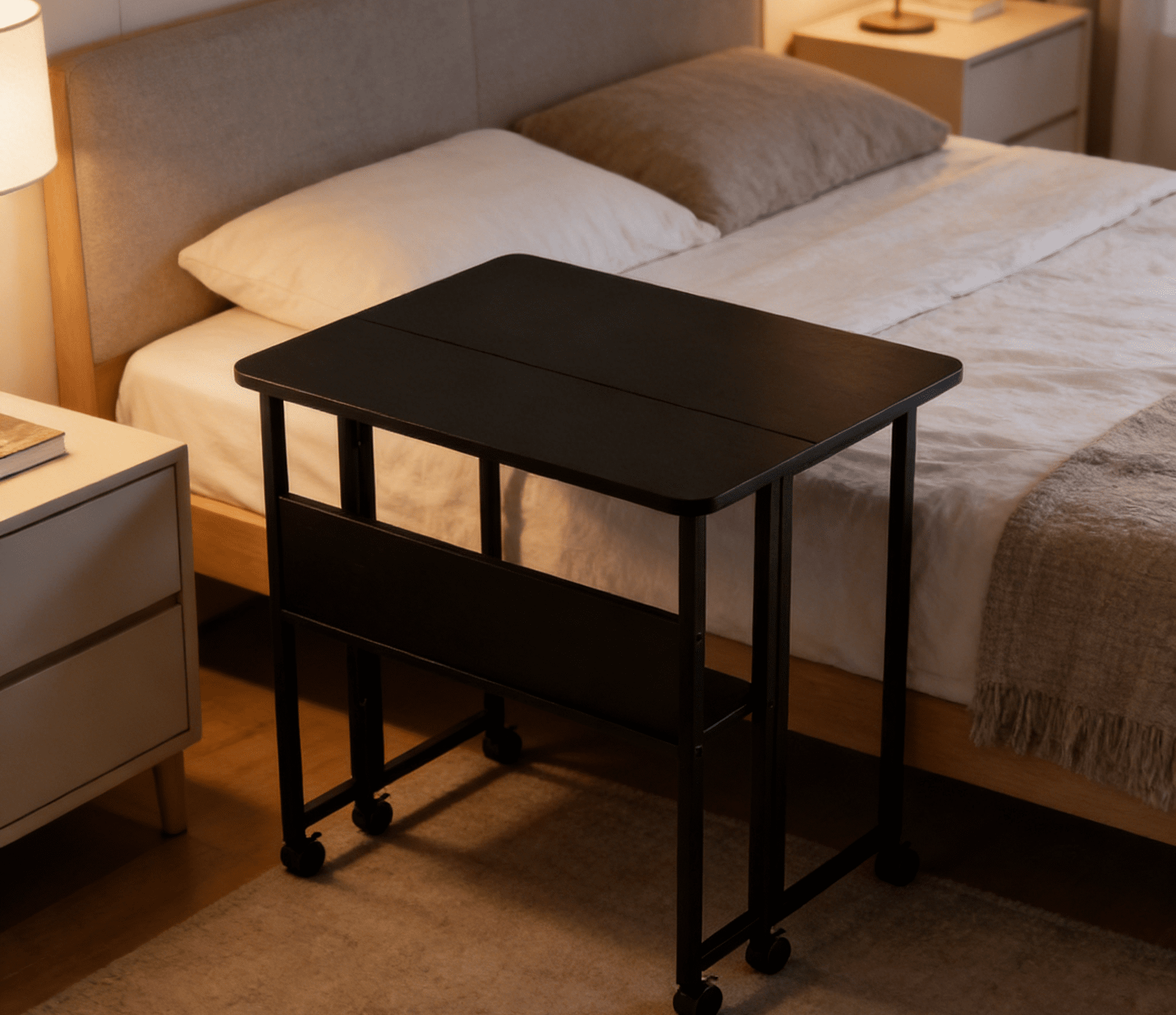 Small Folding Desk with Sturdy Structure, 31.5" x 22.9" x 29.5" Portable Computer Table, Space-Saving Design for Study Bedroom Living Room Office