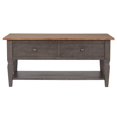 thumbnail image 3 of Sunset Trading Dakota Rectangular Coffee Table w Drawers Shelf Brown Gray Wood, 3 of 8
