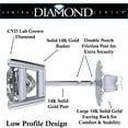 thumbnail image 3 of Princess Diamond Stud Earrings CVD Lab Grown, E-F Color VS-SI, 0.80ctw (0.80ctw to 0.84ctw) 14K White Gold Friction, 3 of 7