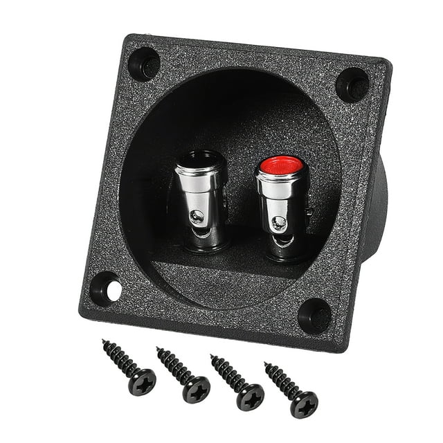 Conectores de terminal de altavoz de resorte de 2 vías Unique Bargains Clip Press Release Audio Cable Terminals Strip Negro