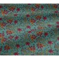 thumbnail image 5 of oneOone Viscose Jersey Fabric Leaves & Floral Block Printed Fabric 1 Yard 60 Inch Wide, 5 of 5
