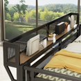 thumbnail image 6 of CNMMP Modern Iron LED Lights Queen Loft Bed with Staircase and Charging Station Black, 6 of 9