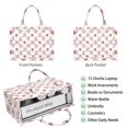 thumbnail image 1 of Large Capacity Tote Bag,White Cow Strawberry Jar Pattern Handbag Fashion Luxury Tote Bag,15.7"x13"x 5.1" Inches,Laptop Compatible, 1 of 1