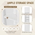 thumbnail image 4 of HSUNNS 67-inch Tall Corner Storage Cabinet with Doors & Shelves, Freestanding Storage Cabinet for Bathroom, Living Room, Kitchen, White, 4 of 11