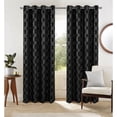 thumbnail image 5 of Jansen Geometric Blackout Window Curtain Panel 90 inches Blue, 5 of 5