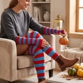 thumbnail image 4 of Lumtrix Women's Striped Over Knee Thigh High Socks, Arm Warmer Fingerless Gloves Set for Halloween Christmas K One Size, 4 of 5