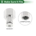 thumbnail image 4 of Conectores de aire de 5/32" hembra para línea de aire, conector rápido de plástico y metal, 1/4" BSPT, 5 piezas, tono blanco y plateado, 4 of 7