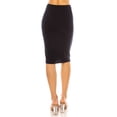 thumbnail image 4 of Women's High Waist Knee Length Pencil Skirt Techno Crepe Fabric Classic Office Style, 4 of 6