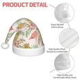 thumbnail image 6 of Cauagu Tropical Flamingo Pineapple Pattern Christmas Hat for Kids,Xmas Holiday Hat Santa Hat for Boys & Girls Festive Headwear Accessories for Christmas/New Year/Holiday, 6 of 6